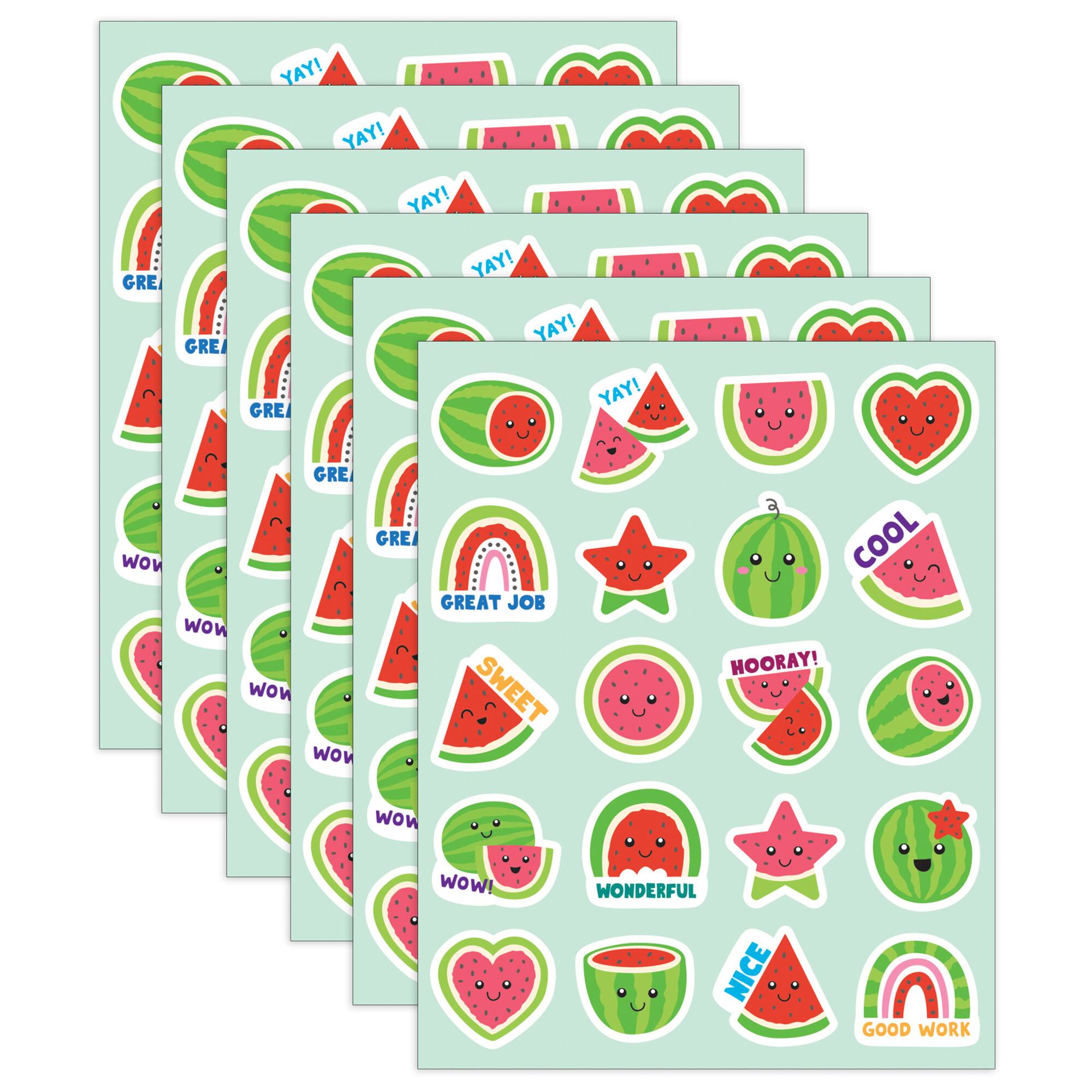 Teacher Created Resources® Watermelon Smelly Stickers, 6 Packs of 120
